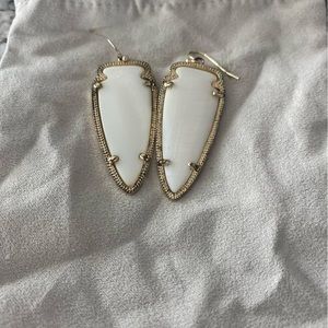 White Kendra Scott earrings